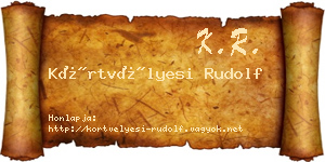 Körtvélyesi Rudolf névjegykártya