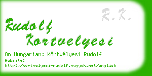 rudolf kortvelyesi business card