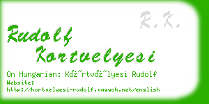 rudolf kortvelyesi business card